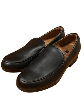 Shoes For Crews Riley black leather slip on work shoe formal loafers size 7.5